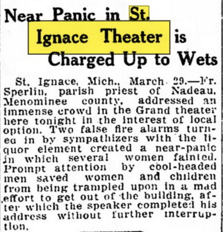 Grand Theatre - Mar 1910 Panic At The Theater (newer photo)